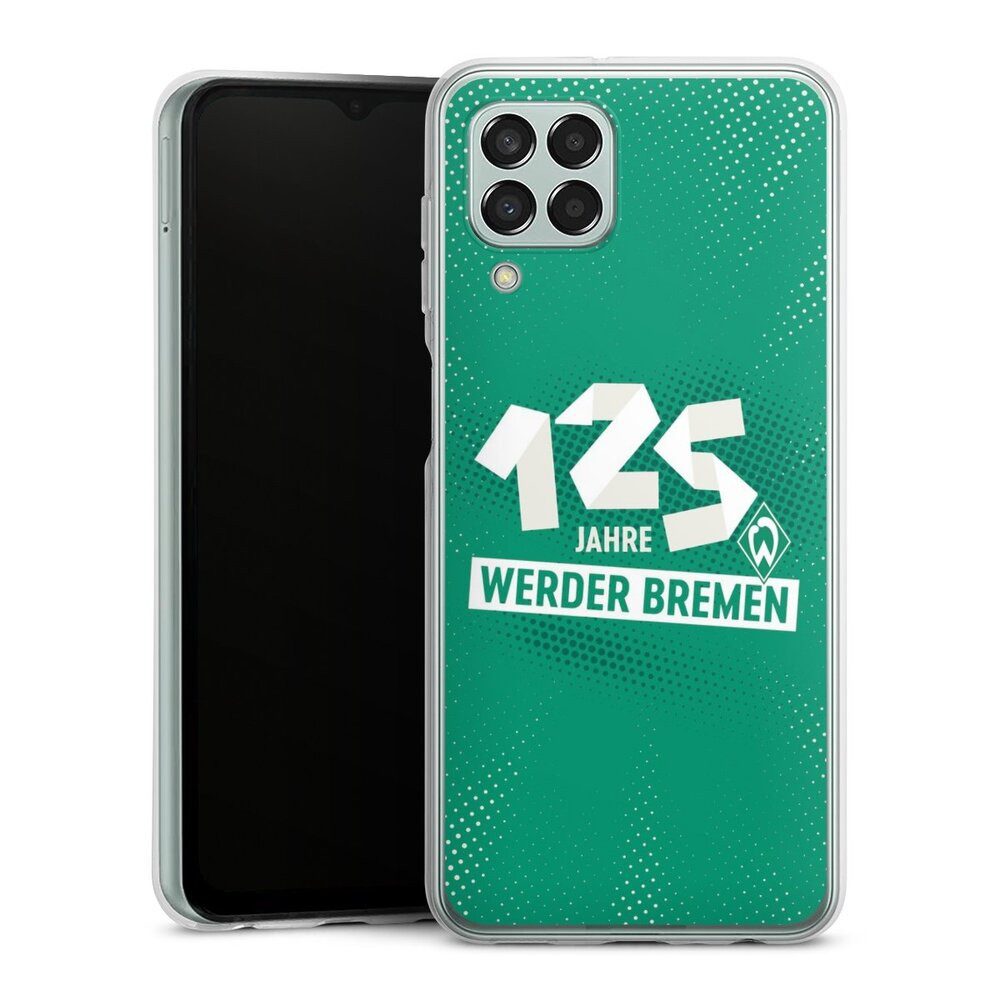DeinDesign Handyhülle 125 Jahre Werder Bremen Offizielles Lizenzprodukt, Samsung Galaxy M33 5G Silikon Hülle Bumper Case Handy Schutzhülle