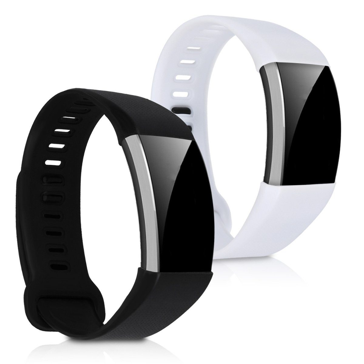 kwmobile Smartwatch-Armband 2x Uhrenarmband für Huawei Band 2 / Band 2 Pro Armband, Fitnesstracker Band Set aus TPU Silikon - Ersatzarmband Smartwatch