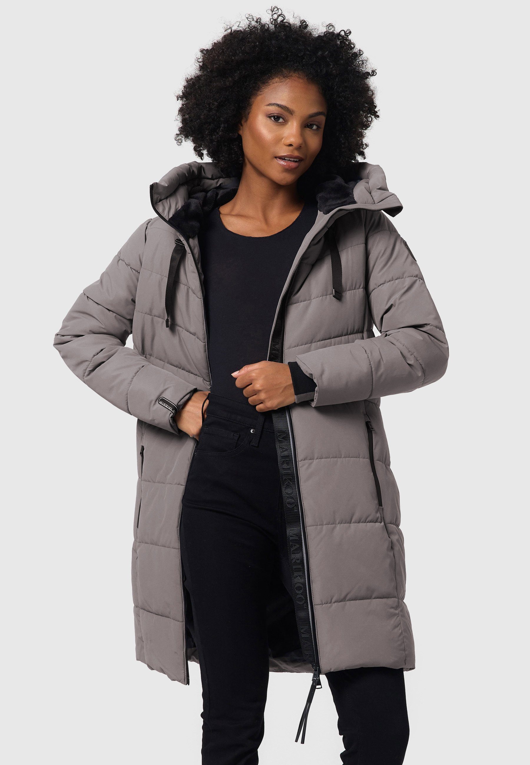 Marikoo Winterjacke Natsukoo XVI Stepp Mantel mit großer Kapuze