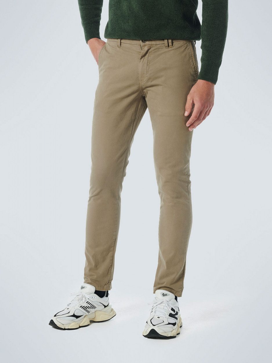 Chinohose Pants Chino Garment Dyed Stretch Taupe