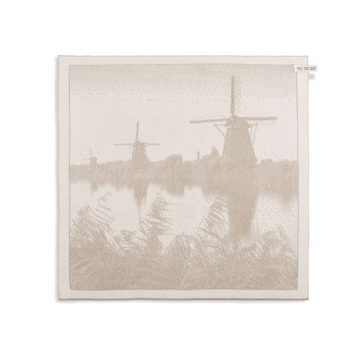 Knit Factory Geschirrtuch Mühle Küchenhandtücher 50x50 cm Holland Beige, aus 100% Baumwolle, Premium-Qualität - Vielfältig einsetzbares