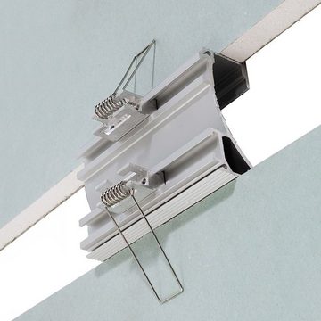 Deko-Light LED-Stripe-Profil Trockenbau-Profil, Wandvoute EL-02-12 für 14mm LED Stripes, Weiß-matt, 1-flammig, LED Streifen Profilelemente