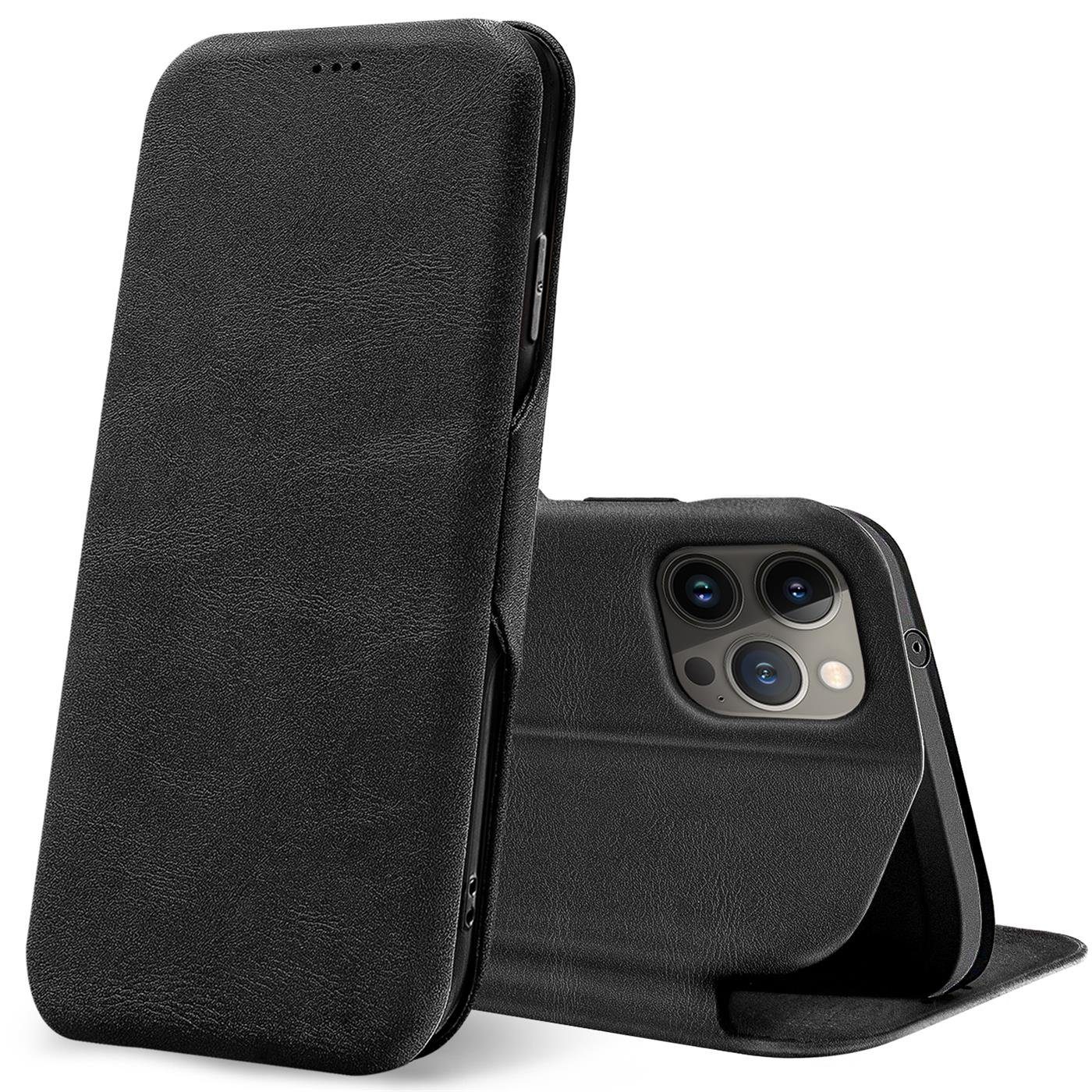 CoolGadget Handyhülle Premium Klapptasche Wallet Case für Apple iPhone 14 Pro Max 6,7 Zoll, Handy Tasche mit Kartenfach Book Schutzhülle