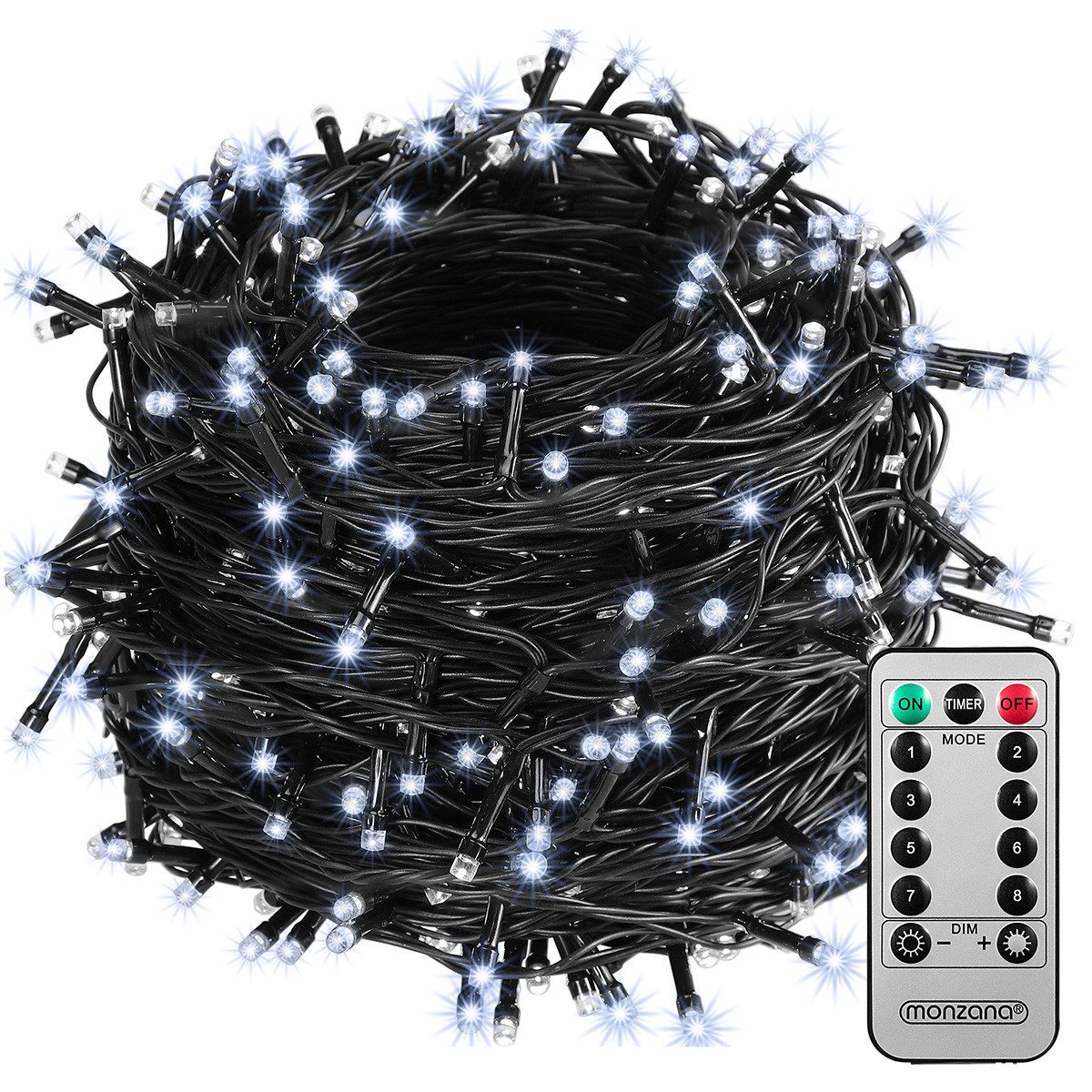 monzana Lichterkette, 200/400/600 LEDs warmweiß/kaltweiß/bunt Weihnachtsbaum