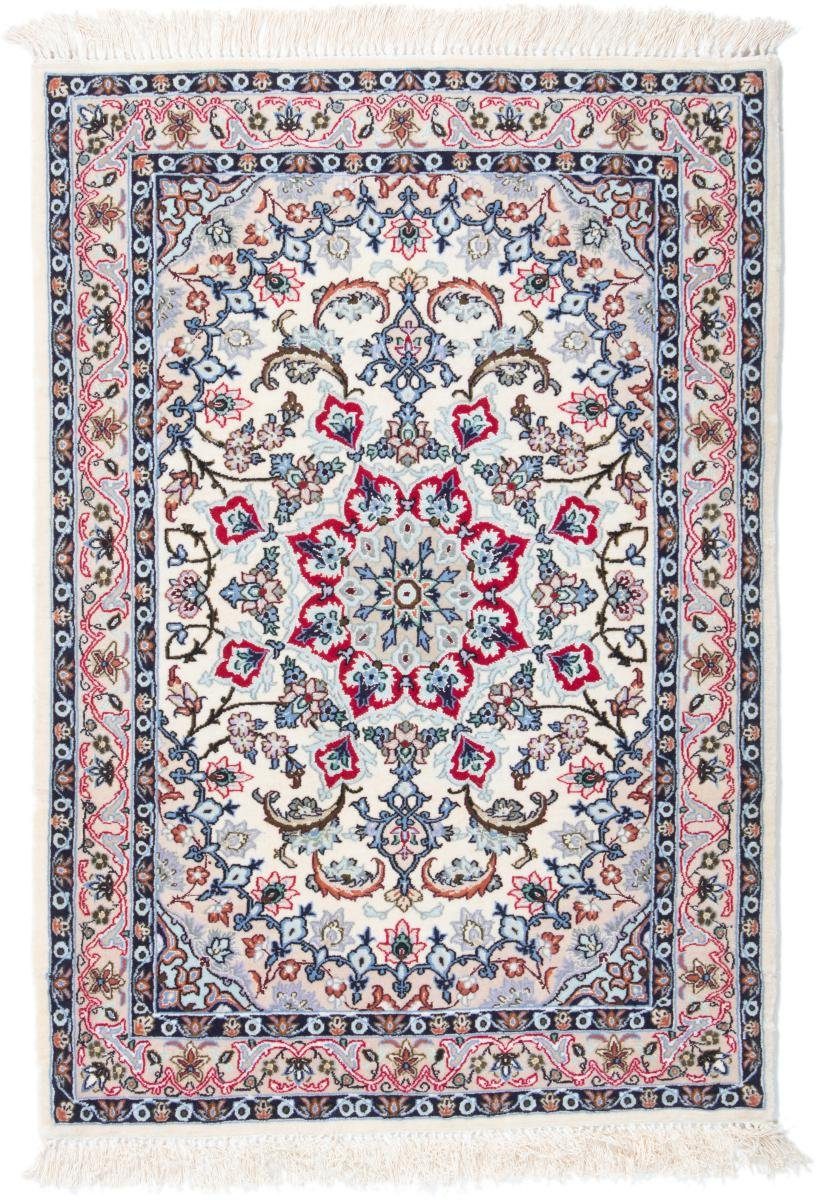Orientteppich rechteckig, Isfahan Handgeknüpfter Trading, Orientteppich, Höhe: 71x100 6 mm Nain Seidenkette