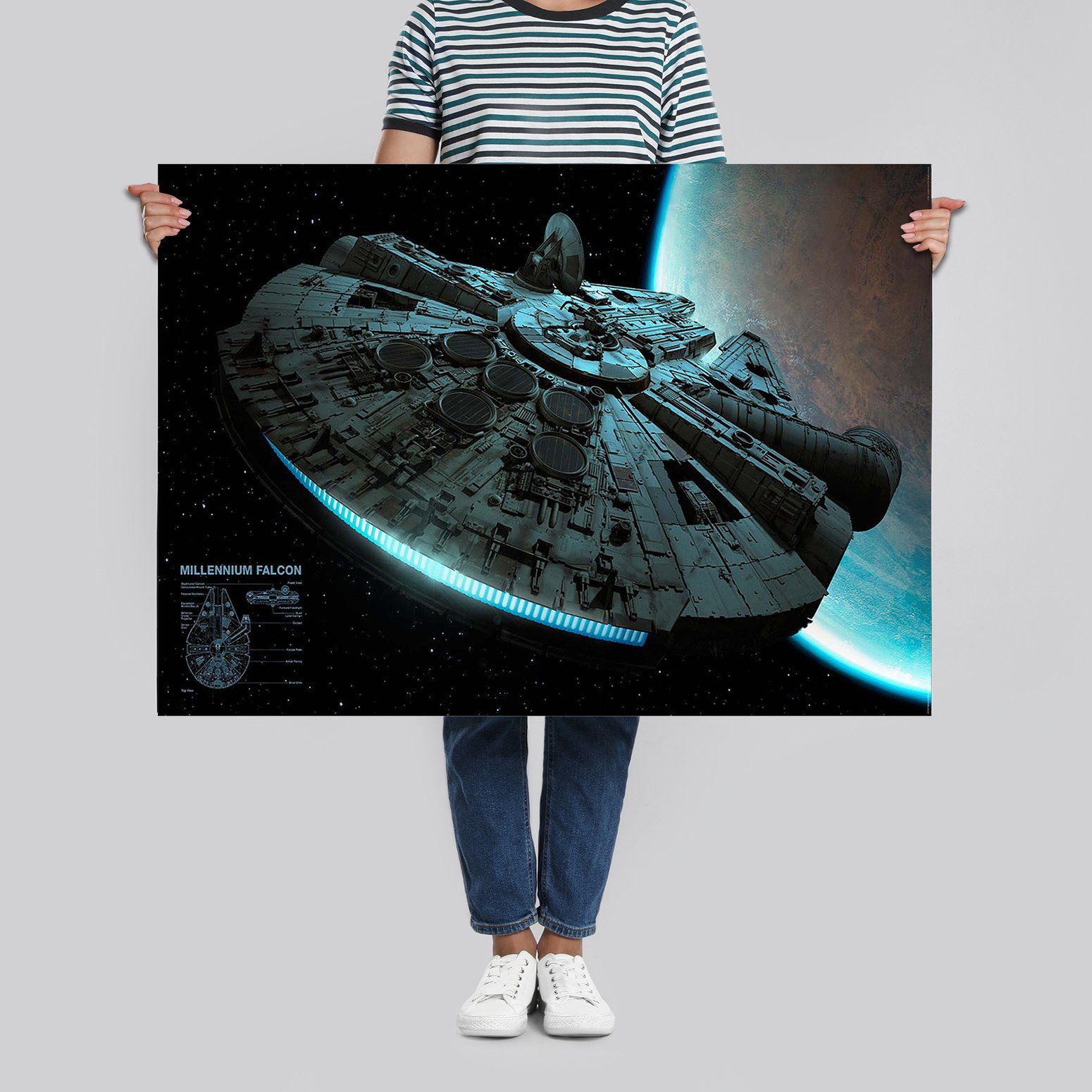 Star Wars Poster Star Wars Poster Millennium Falcon 91,5 x 61 cm – Bild 4 von 5