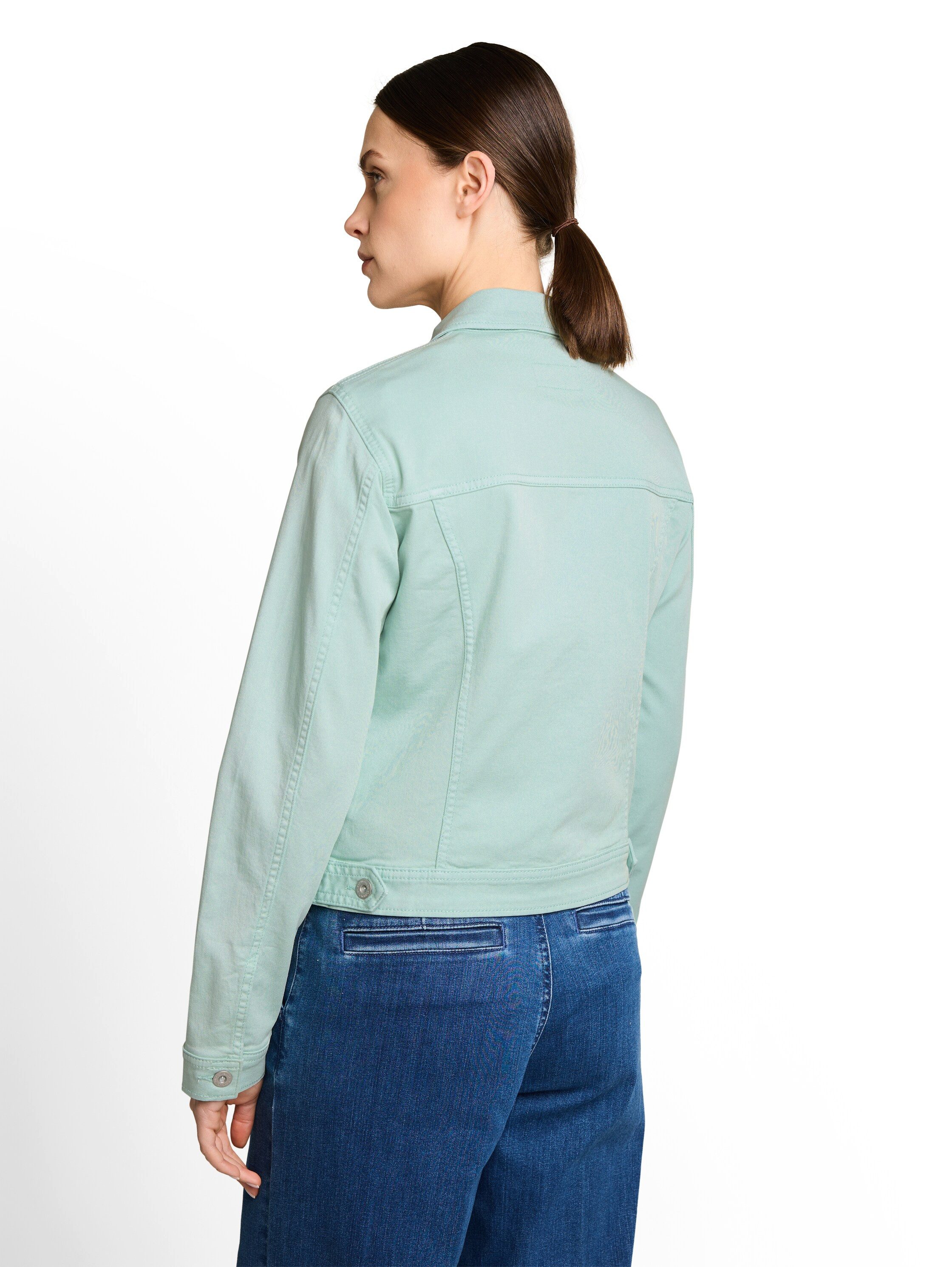 TOM TAILOR Jeansjacke mit Knopfleiste und Stretch
