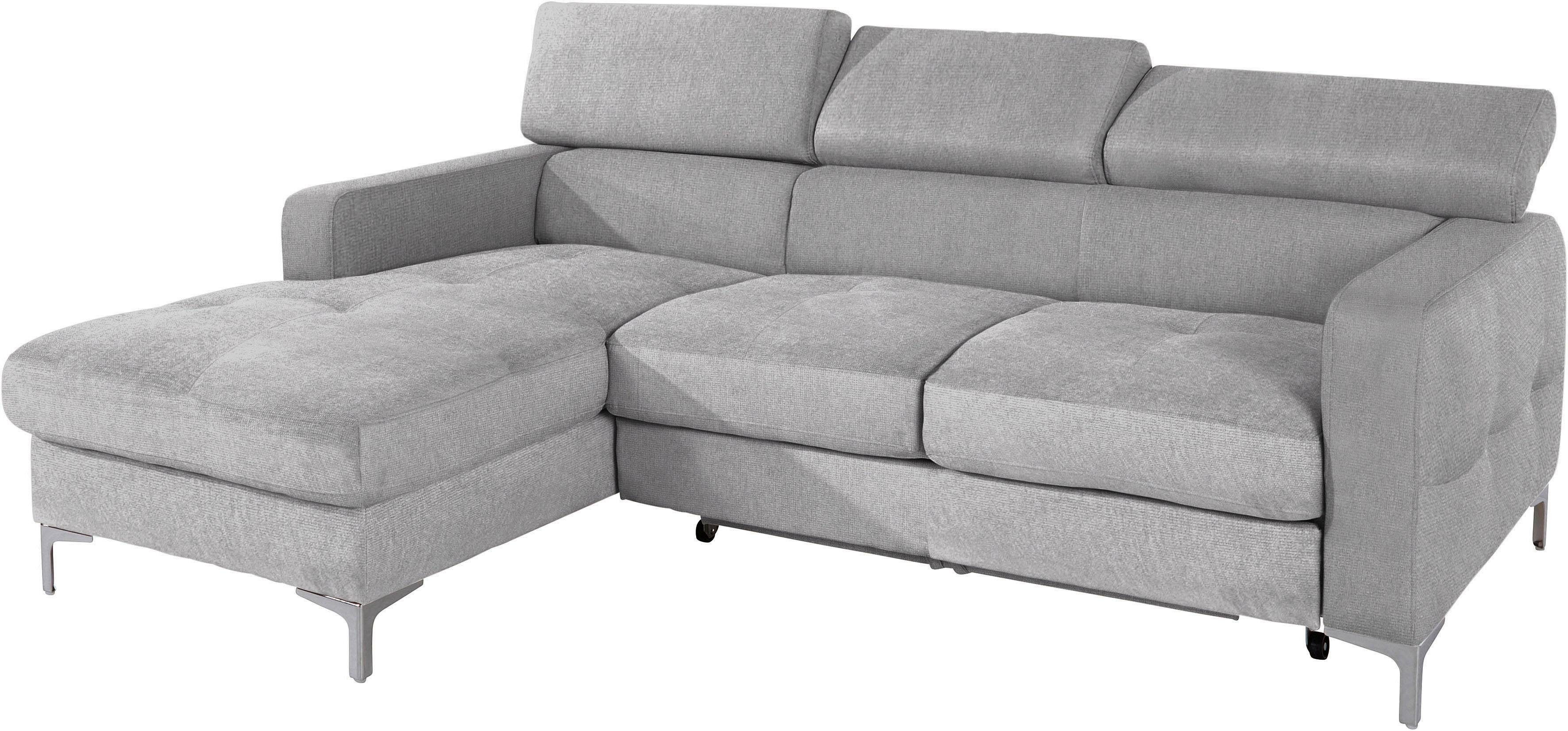 COTTA Ecksofa "Sammy L-Form", mit Kopfteilverstellung, wahlweise mit Bettfu günstig online kaufen