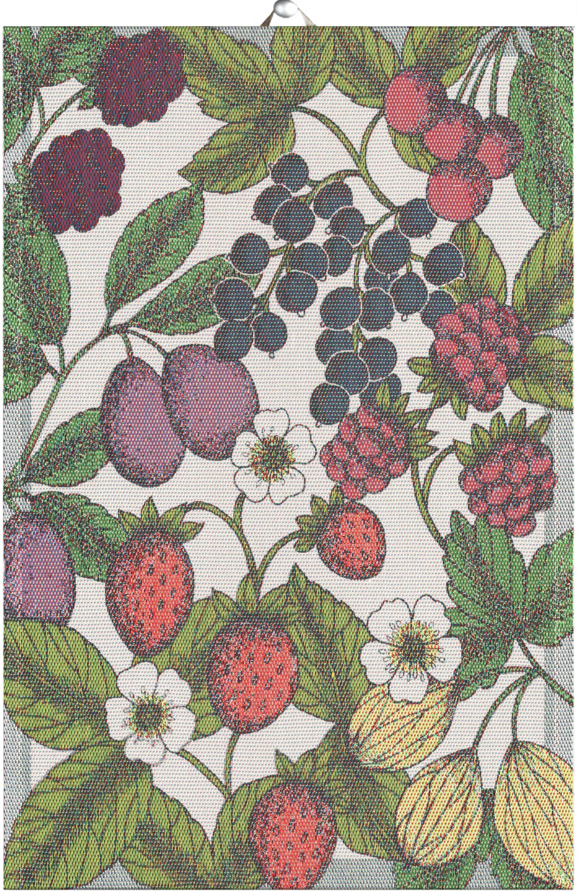Ekelund Geschirrtuch Geschirrtuch Trädgårdsbär 40x60 cm, (1-tlg., 1 x Geschirrtuch), Pixel gewebt (6-farbig)