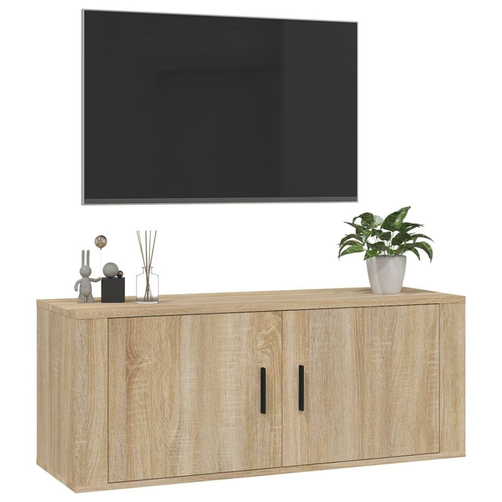 furnicato TV-Schrank TV-Wandschrank Sonoma-Eiche 100x34,5x40 cm