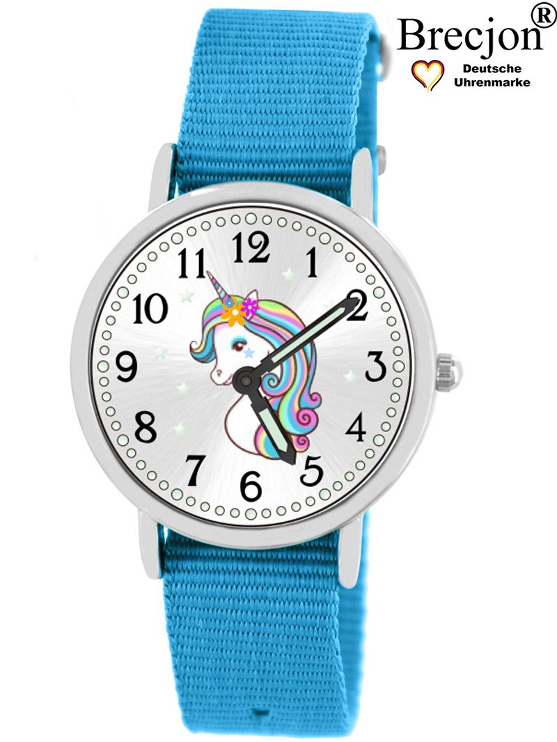 Brecjon Quarzuhr Kinder Armbanduhr Einhorn Leuchtsterne Wechselarmband 5ATM, Mix und Match Design - kostenloser Versand