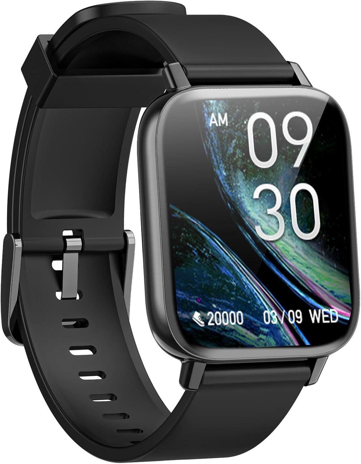 Sanorum Herren's und Damen's Telefonfunktion Fitness-Tracker Wasserdicht Smartwatch (Android/iOS), mit 100+ Sportmodi Schrittzähler Pulsmesser SpO2 Schlafmonitor