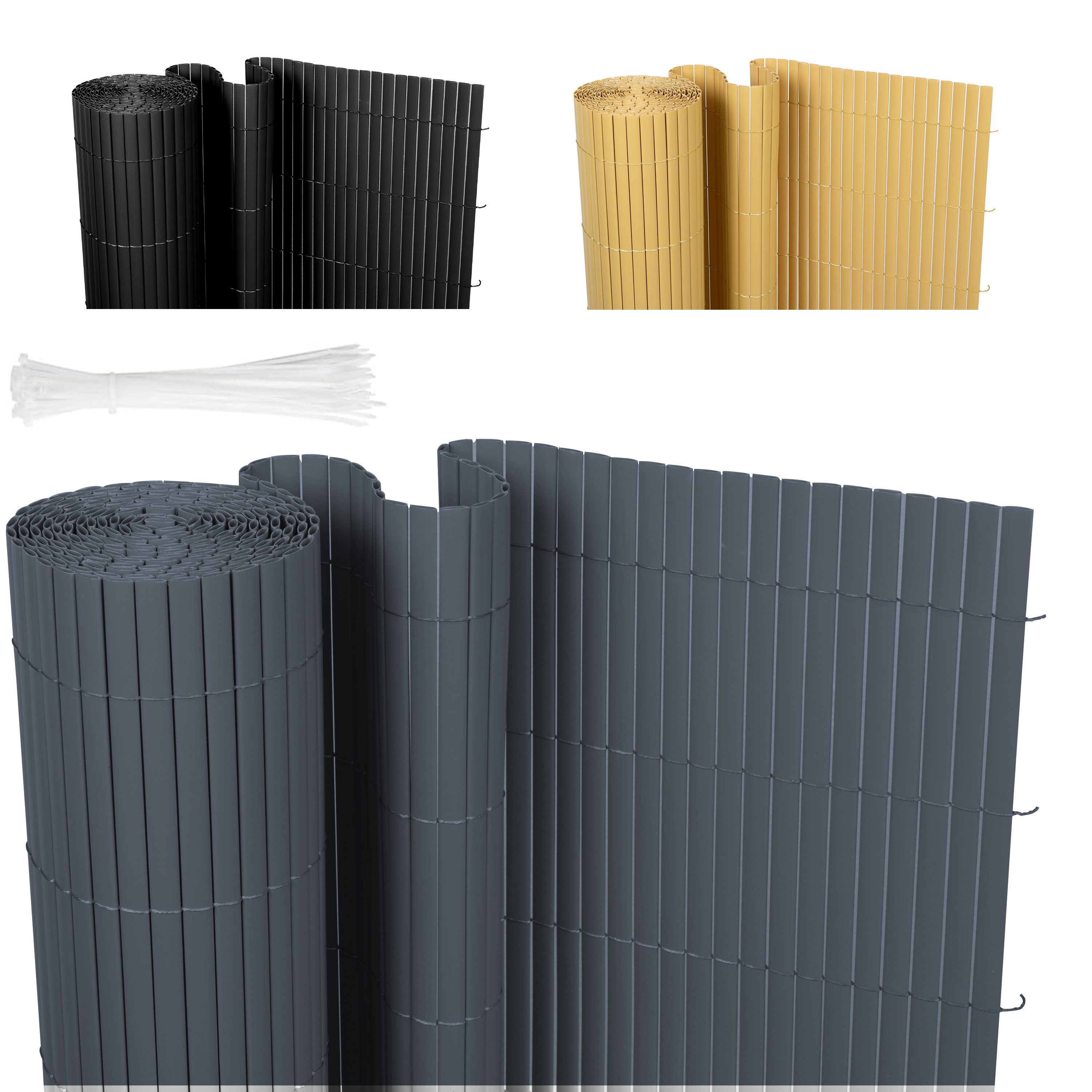 Ribelli Balkonsichtschutz PVC Sichtschutzmatte, Zaunsichtschutz 80/90/100 günstig online kaufen