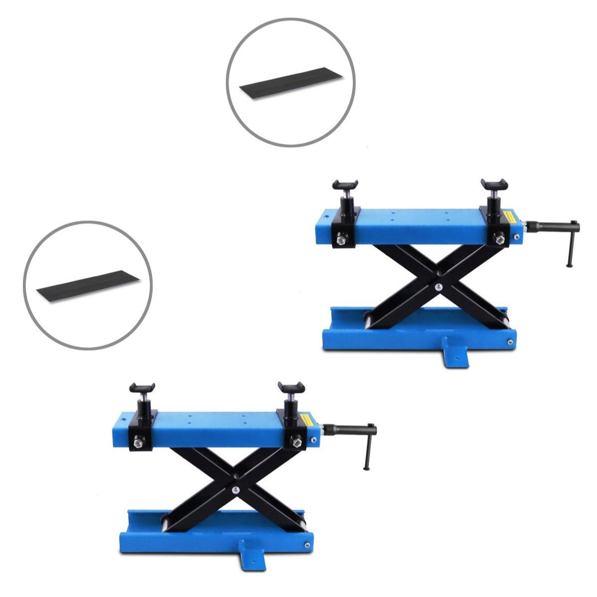 ConStands Schraube 2x Hebebühne # Mini-Lift Scherenheber inkl. Gummimatte bis 500kg in bl