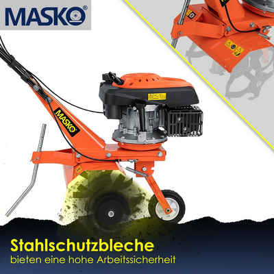 MASKO Benzinmotorhacke, Benzin Gartenfräse MK-909 Motorhacke Ackerfräse