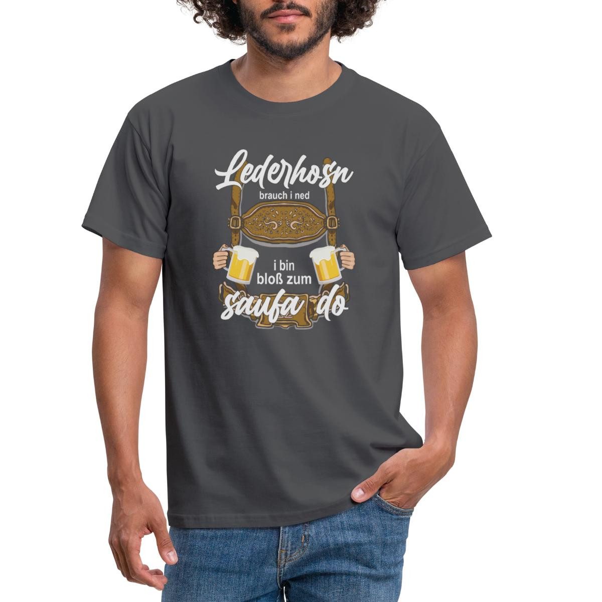 Spreadshirt T-Shirt Bayerische Tracht Lederhosn Party Spruch Männer T-Shirt (1-tlg)
