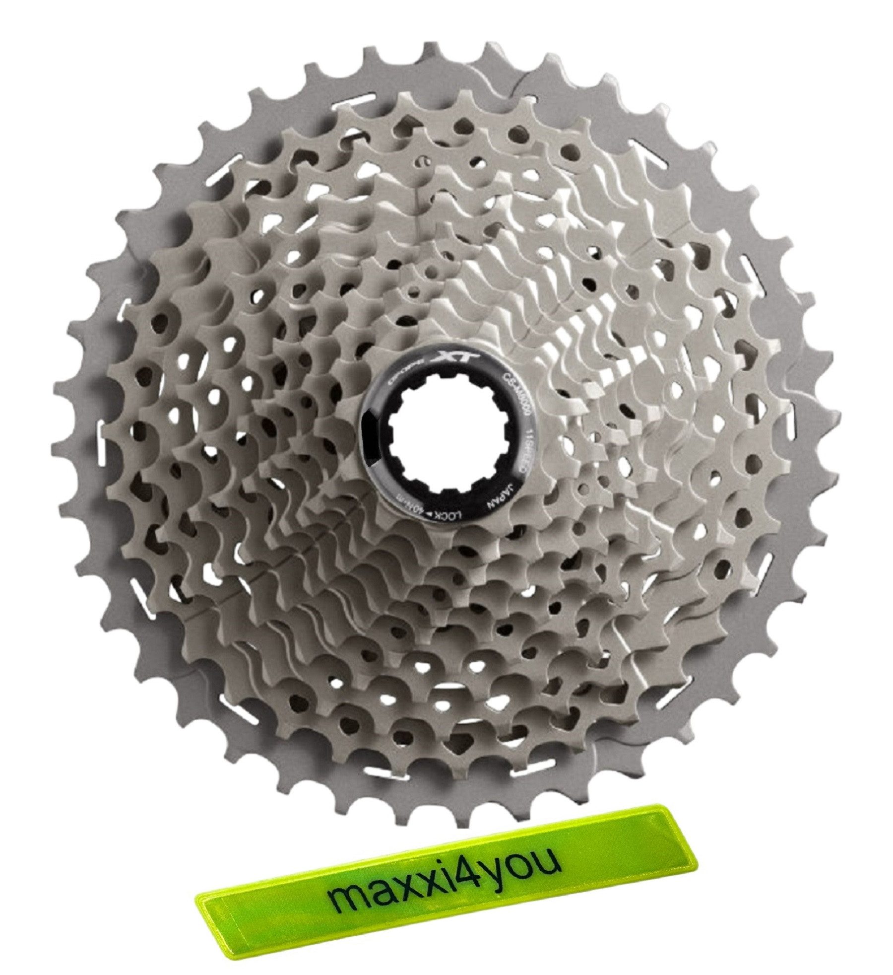 maxxi4you Schaltwerk Shimano Kassetten 11-Fach Deore XT M8000 11-40 Zähne inkl. Reflexband