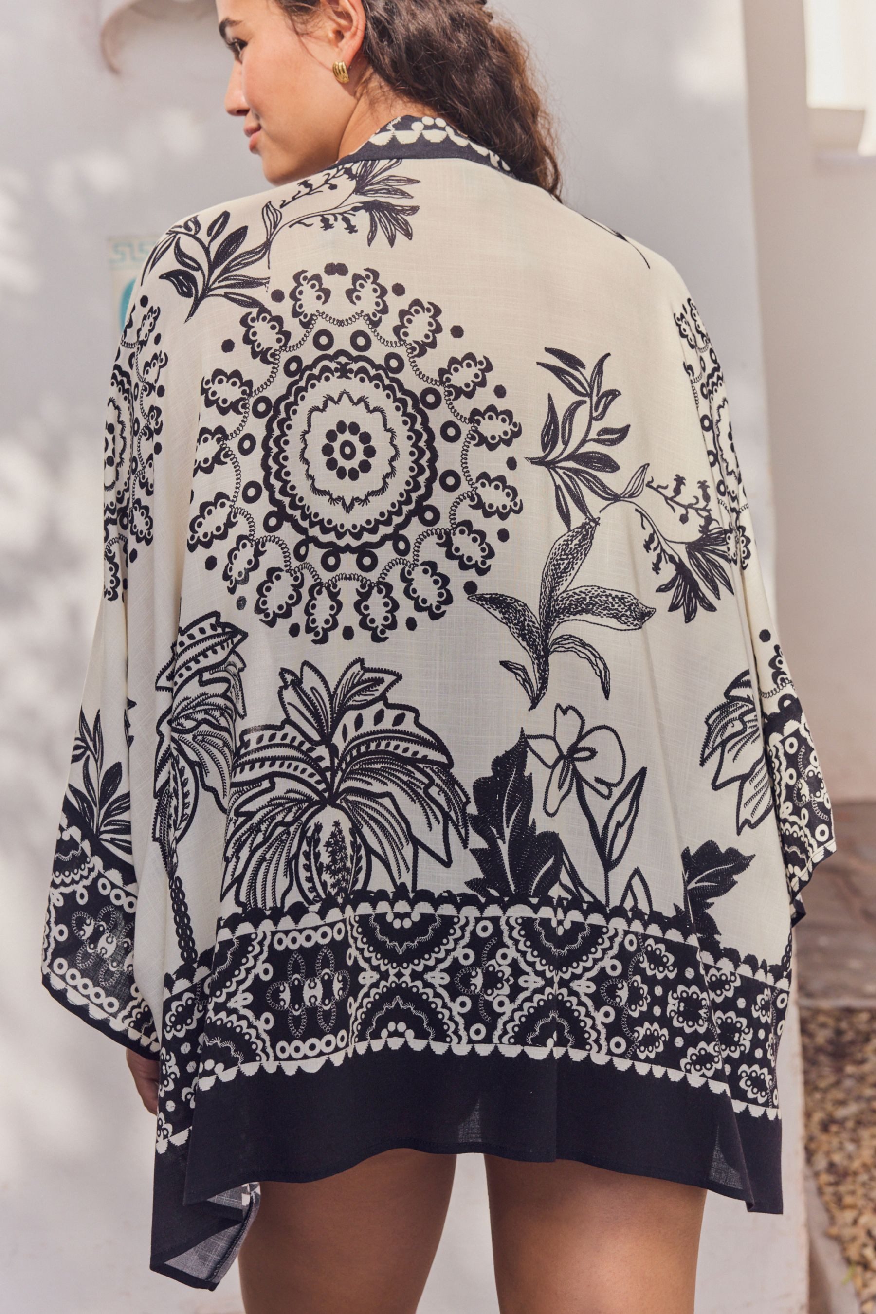 Next Strandkleid Kurzer Kimono-Überwurf (1-tlg) günstig online kaufen
