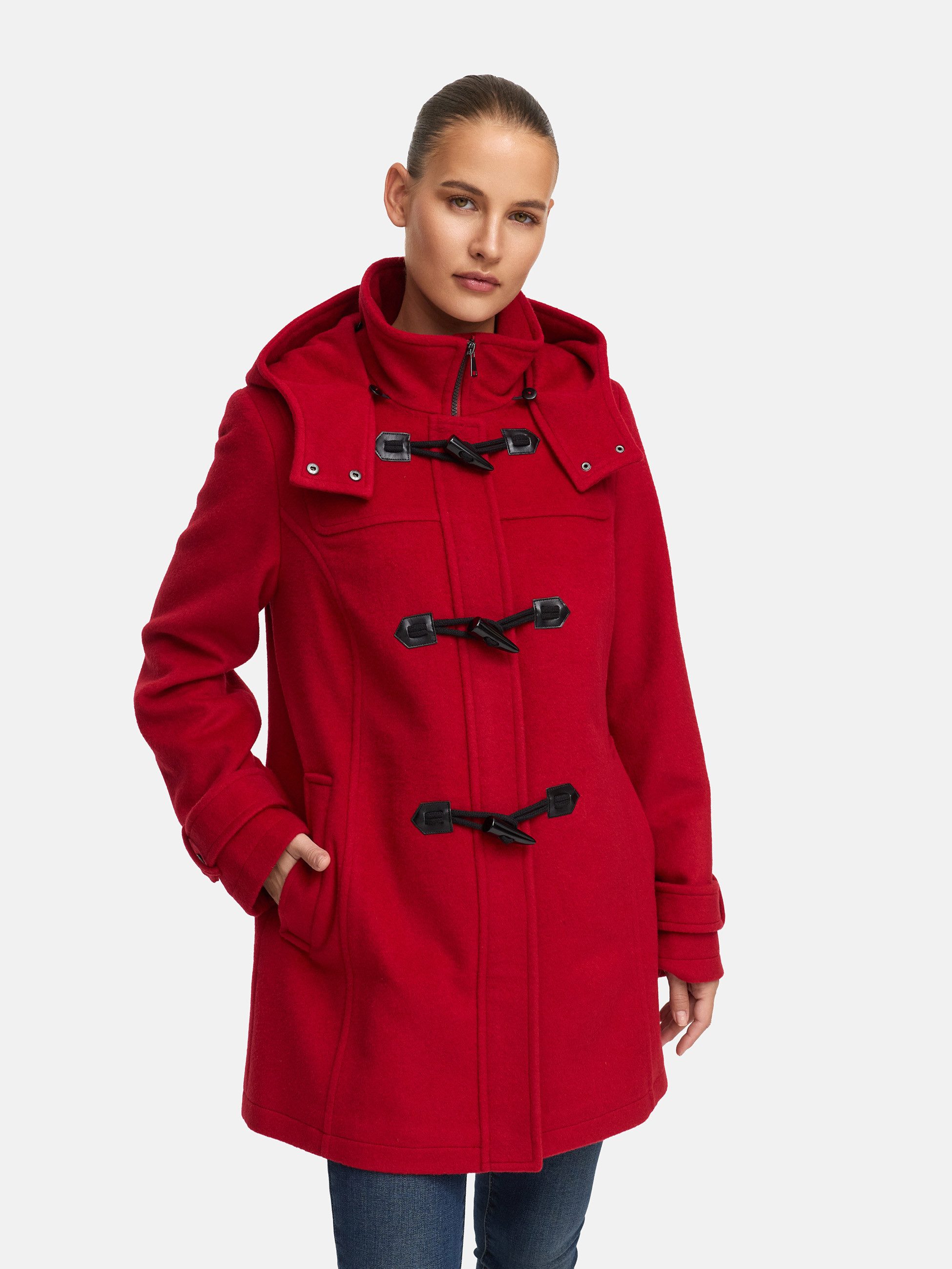 Manisa Dufflecoat mit abnehmbarer Kapuze und Knebelverschlüssen günstig online kaufen