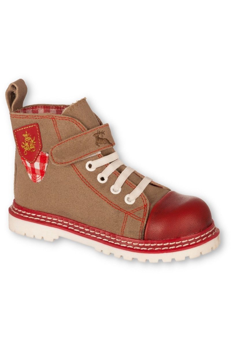 Spieth & Wensky Kinder Boots - JOJO - helloliv/rot/rot Sneaker Ballerinas