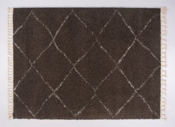 Hochflor-Teppich Donna, GALLERY M branded by Musterring, rechteckig, Höhe: 30 mm, Wohnzimmer