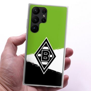 DeinDesign Handyhülle BMG Borussia Mönchengladbach Offizielles Lizenzprodukt, Samsung Galaxy S23 Ultra Silikon Hülle Bumper Case Handy Schutzhülle