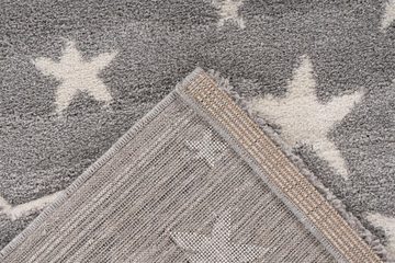 Kinderteppich Kinderteppich Hoku 100 Grau 80 x 150 cm, Qiyano, rechteckig, Höhe: 16 mm
