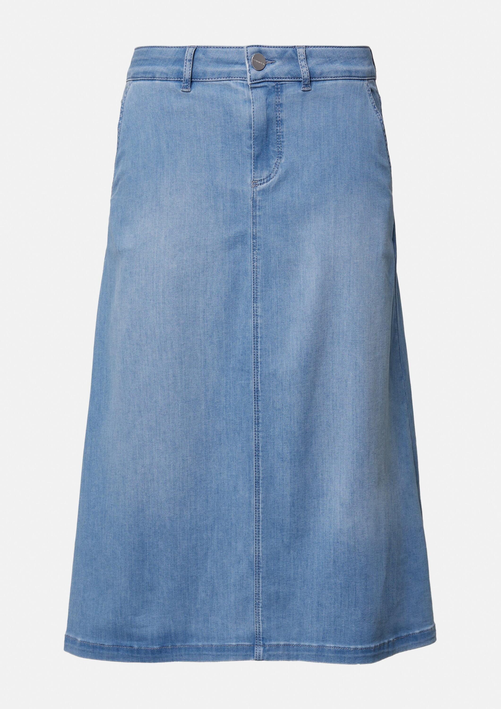 comma Midirock Rock Midirock aus elastischem Denim