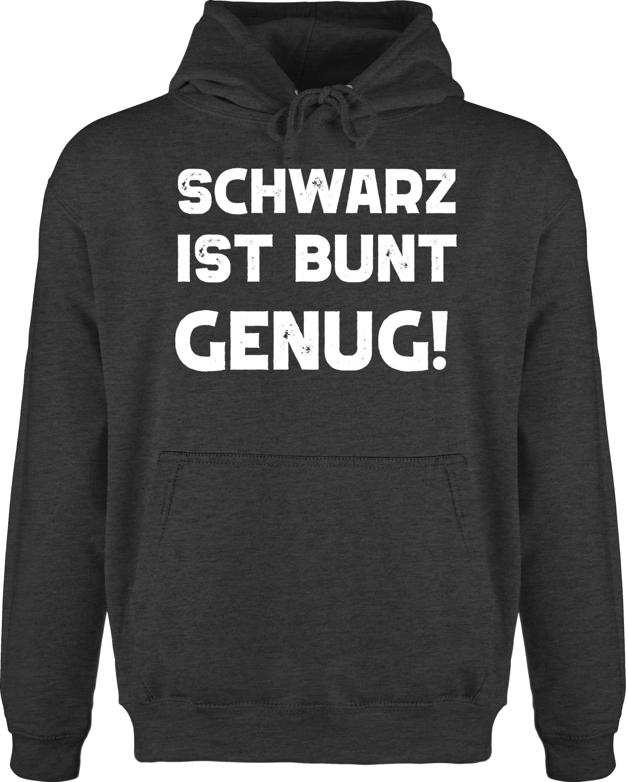 Shirtracer Hoodie »Schwarz ist bunt genug weiß Sprüche Statement mit Spruch Männer Premium