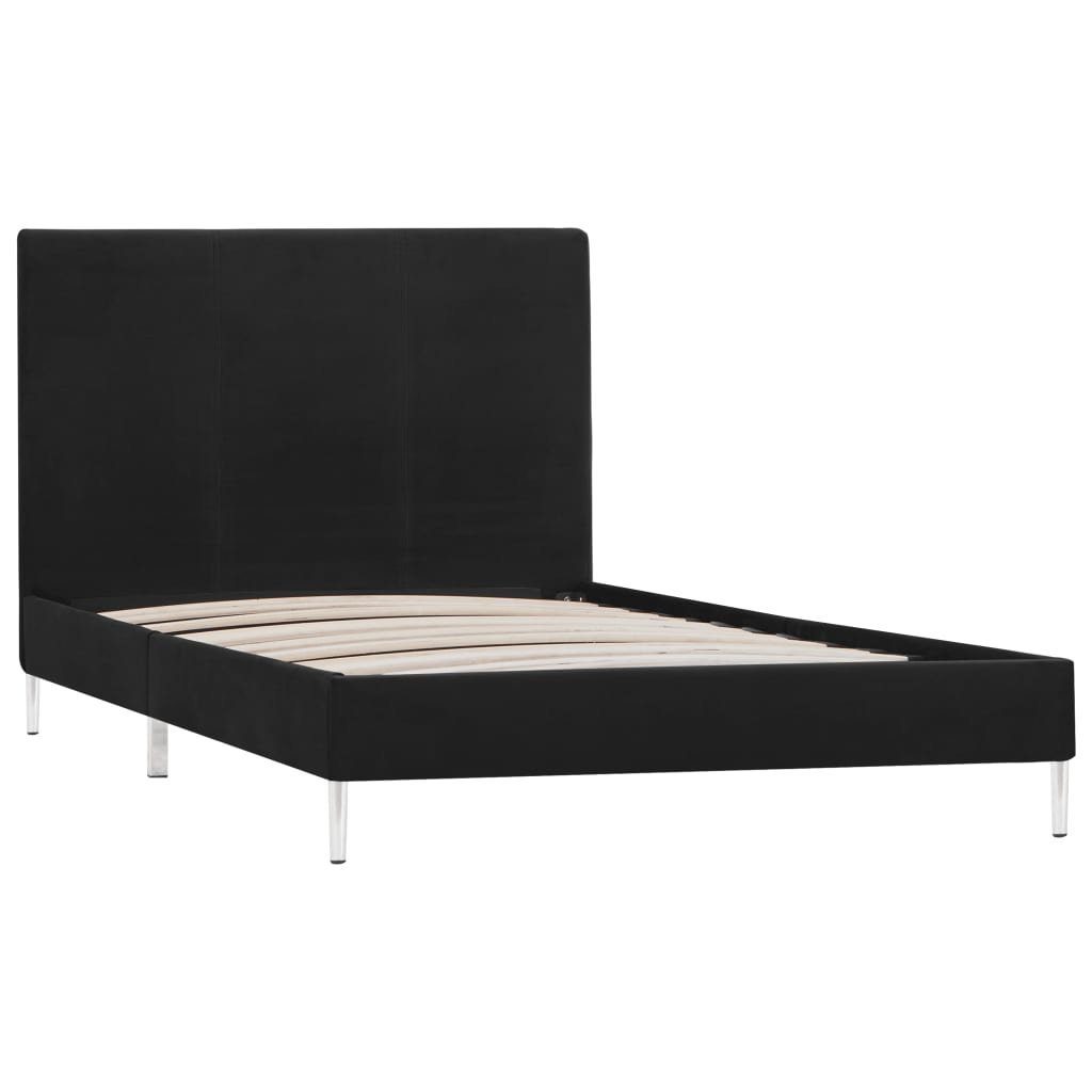 vidaXL Bett Bettgestell Schwarz Stoff 90x200 cm