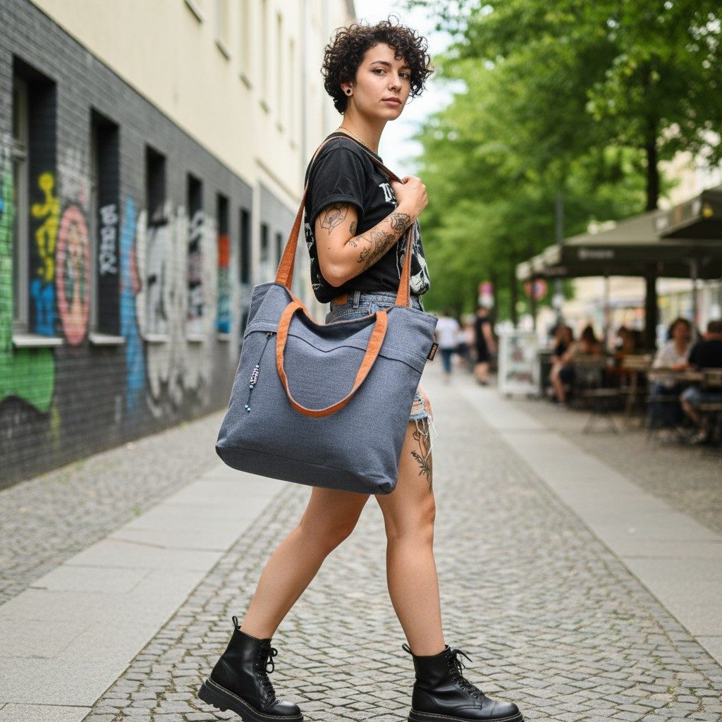 Guru-Shop Schultertasche Geräumige Shopper Tasche, stabile.. günstig online kaufen