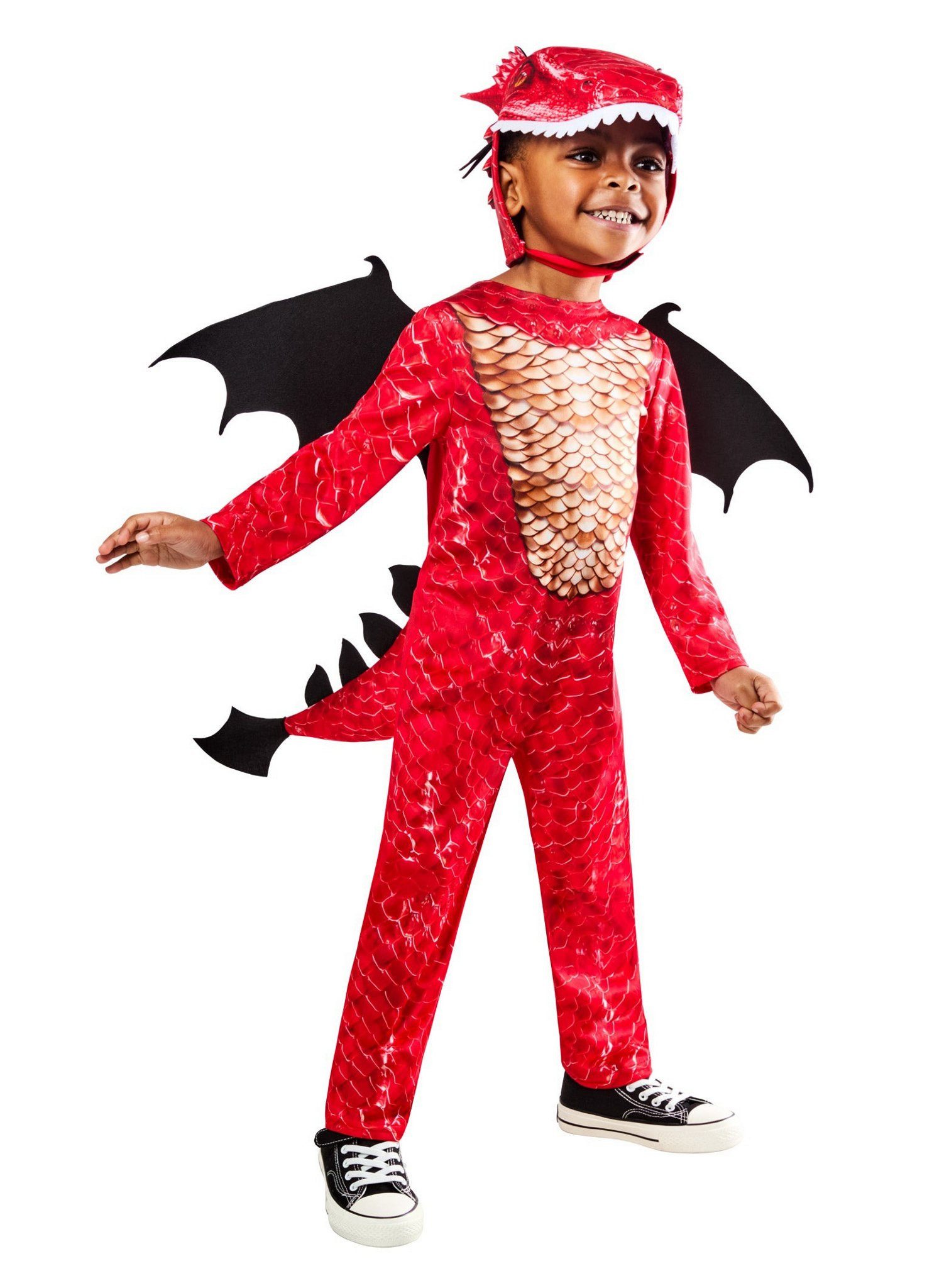 Kostüm Roter Feuerdrache Karnevalskostüm Kinder Fasching