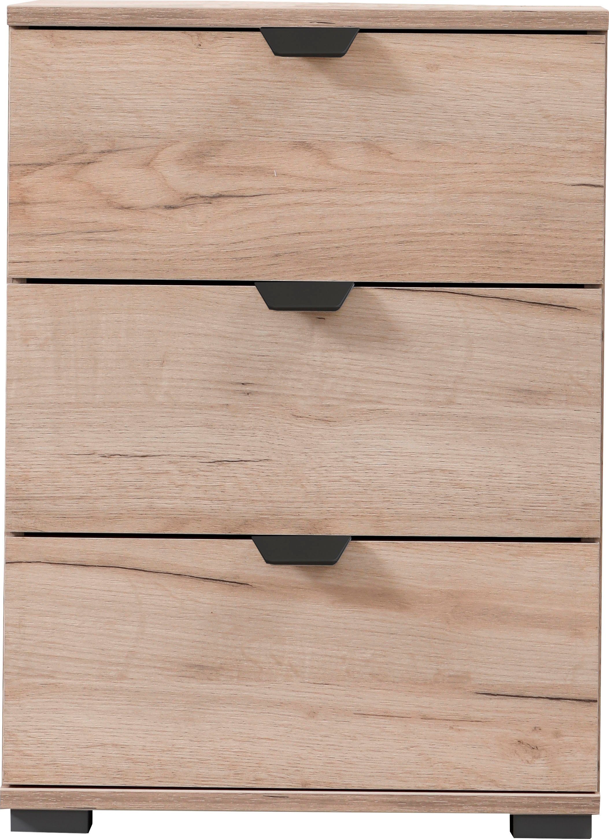 INOSIGN Nachtkommode Duero, mit 3 Schubkästen, Breite 45 cm