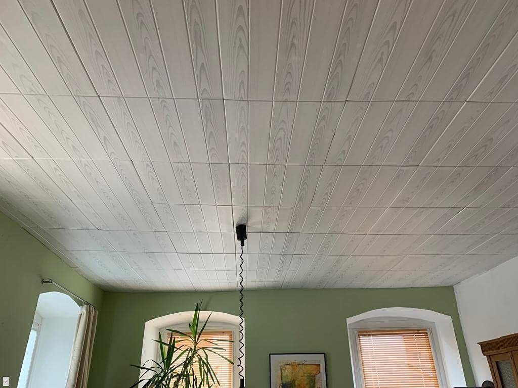 Thumbnail - IKHEMalarka 3D Wandpaneel aus Polystyrol Styropor XPS Holzoptik, 0,25 qm, Paneelen für Decken Wand 50x50cm 3mm Stärke