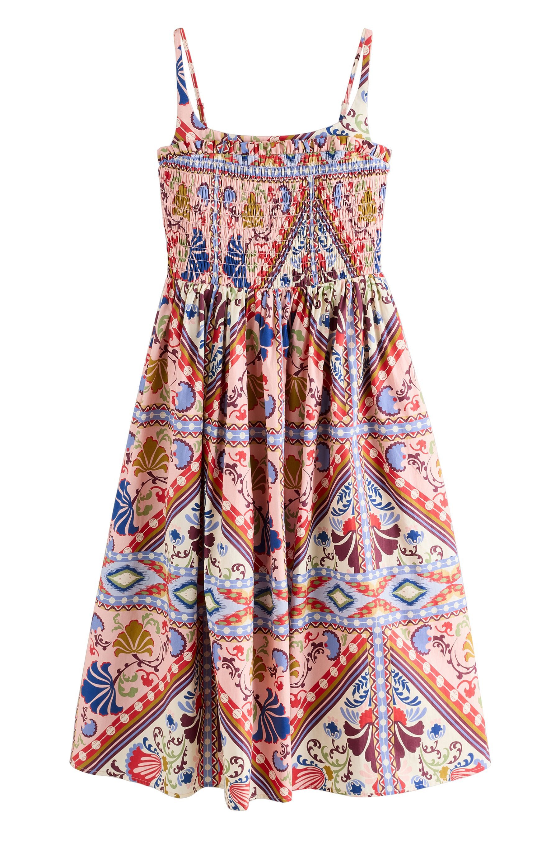 Next Midikleid Gesmoktes Midikleid mit Karree-Ausschnitt günstig online kaufen