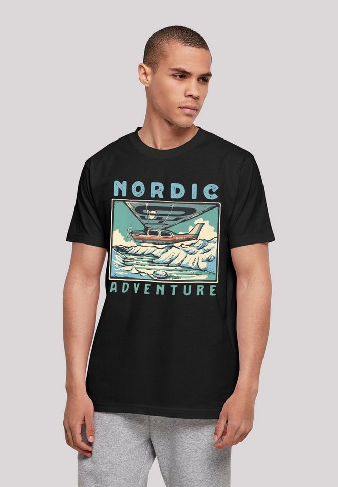 F4NT4STIC T-Shirt Nordic Adventures Print, Sehr weicher Baumwollstoff mit  hohem Tragekomfort