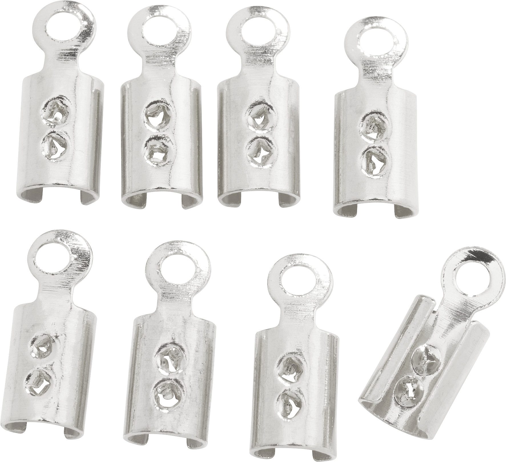 UIT Schmuckset Lederband Verbindungskappen, 8 Stück