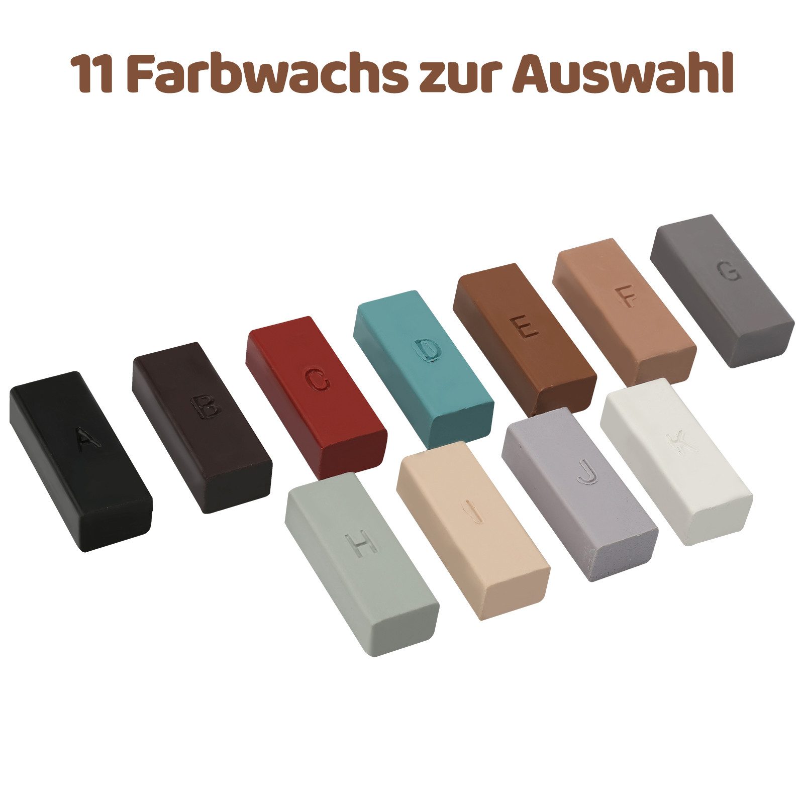 Clanmacy Boden-Reparaturset Fliesen Reparaturset Steingut Kacheln Laminat Holzoberflächen Parkett, Set, Kork 11 Farbtöne Inkl, Wachsschmelzer Hobel Schleifschwamm