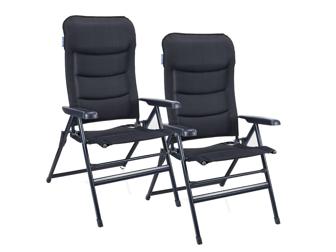 Campart Campingstuhl, Hochlehner bequem Campingsessel 2er SET