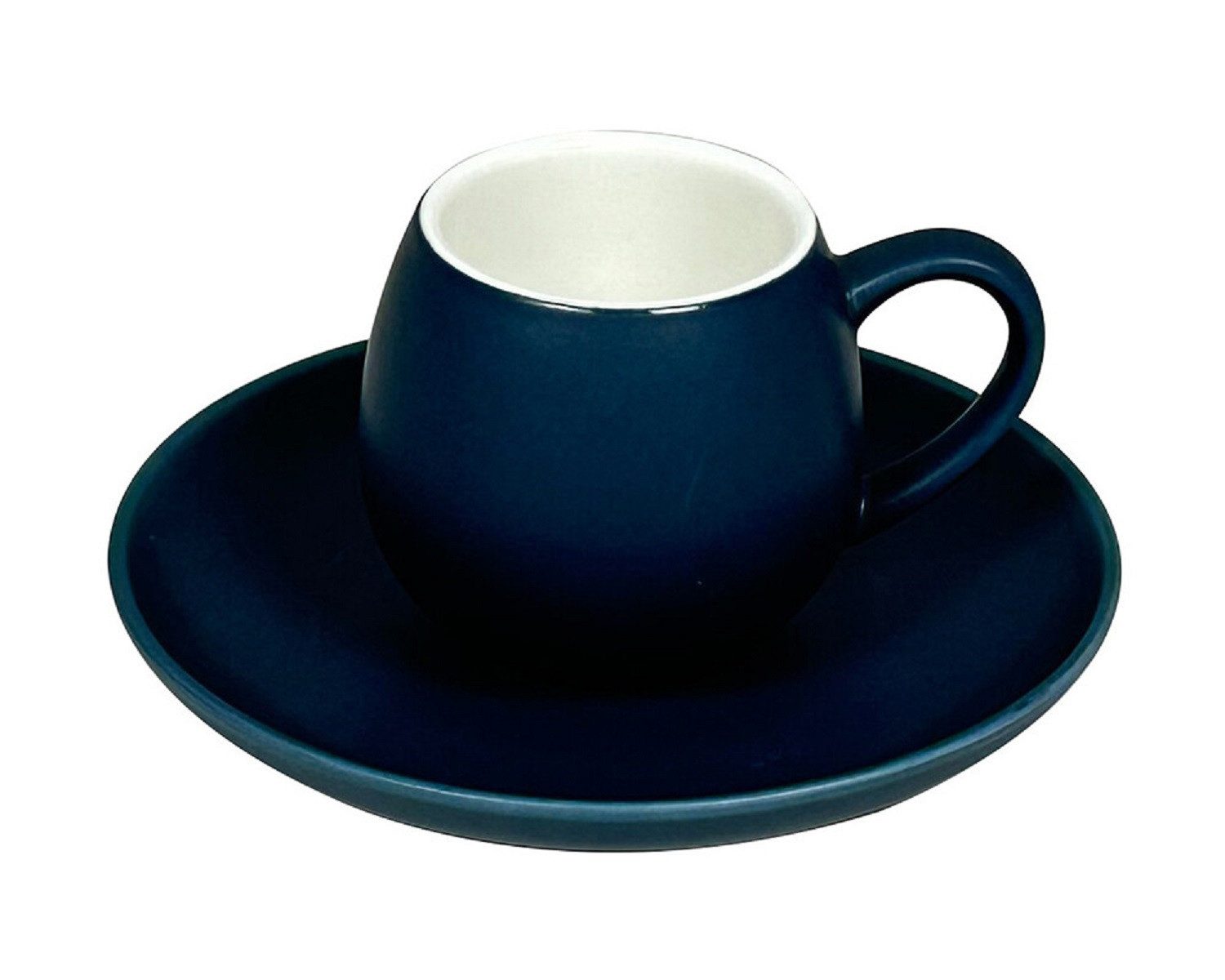 Kaffeeservice 12-teiliges Mokkatassen-Set – 90 ml, Tassen mit Untertellern
