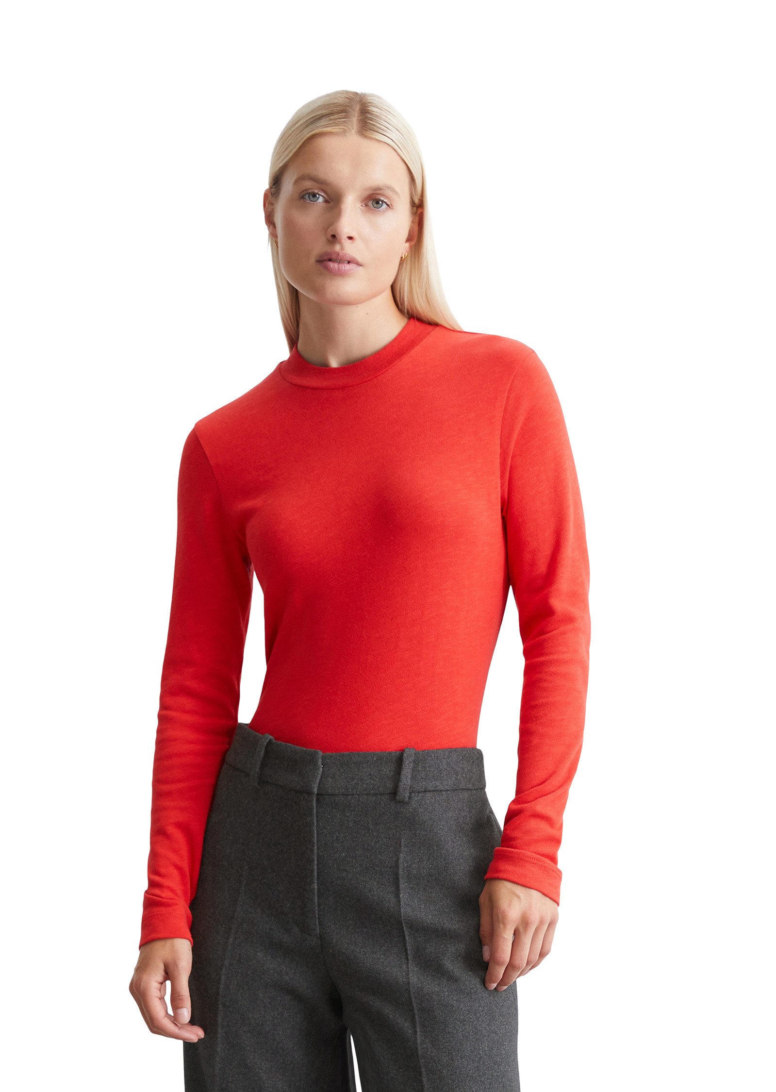 Langarmshirt aus Heavy-Slub-Jersey