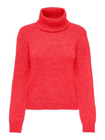 JACQUELINE de YONG Strickpullover Warmer Rollkragen Strickpullover Langarm Stretch Sweater JDYDINEA 4739 in Rot