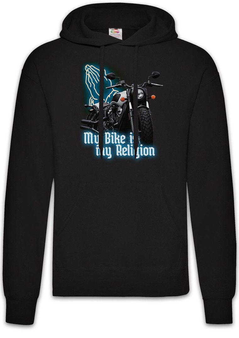 Hoodie My Bike Is My Religion Herren Hoodie Rider Biker Club MC Rocker Adler