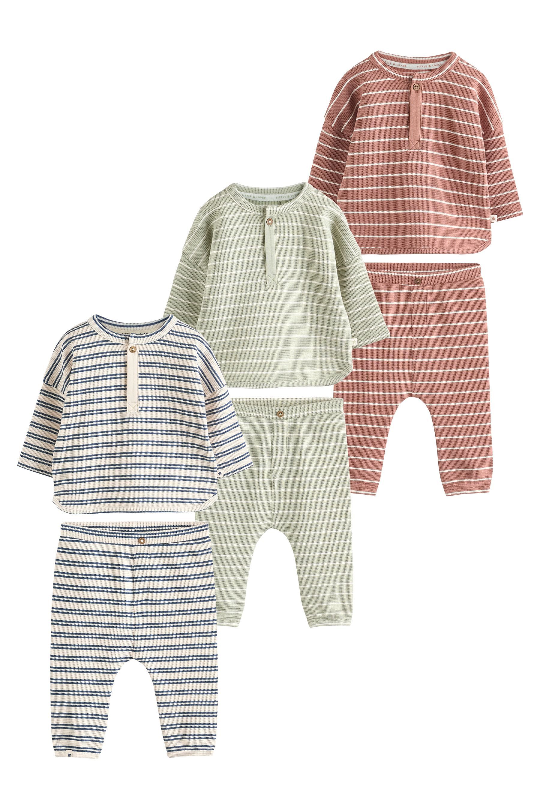 Next Shirt & Leggings Baby-Oberteil & Leggings, 6-teiliges Set (6-tlg)