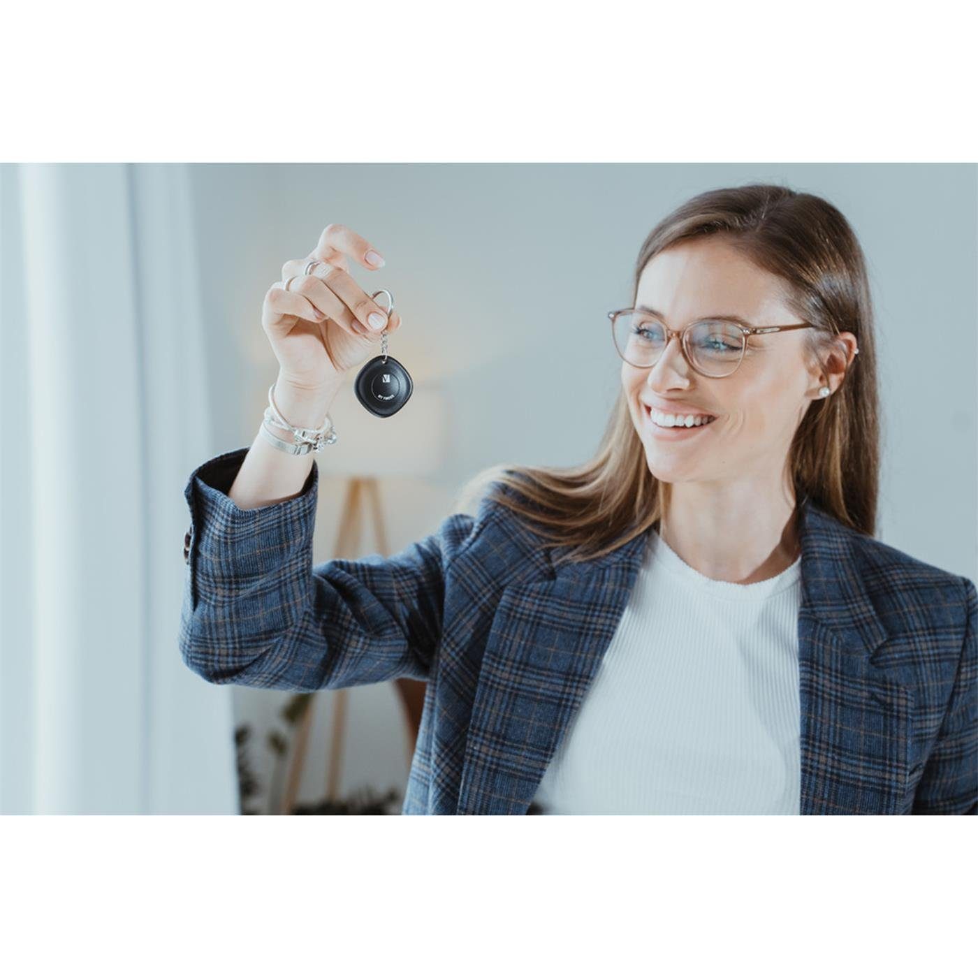 Verbatim 32130 Bluetooth Tracker MYF-01 - 1er Pack GPS-Tracker (Schlüsselanhänger Gegenstandsfinder Standorttracker Positionsfinder)