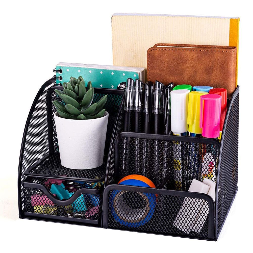 Fine Life Pro Organizer Schreibtischorganizer mit Stifthaltern (1 St), Schwarz