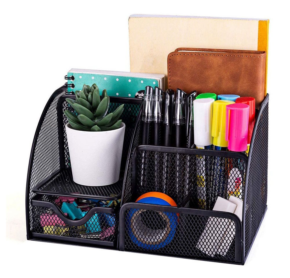 Fine Life Pro Organizer Schreibtischorganizer mit Stifthaltern (1 St), Schwarz