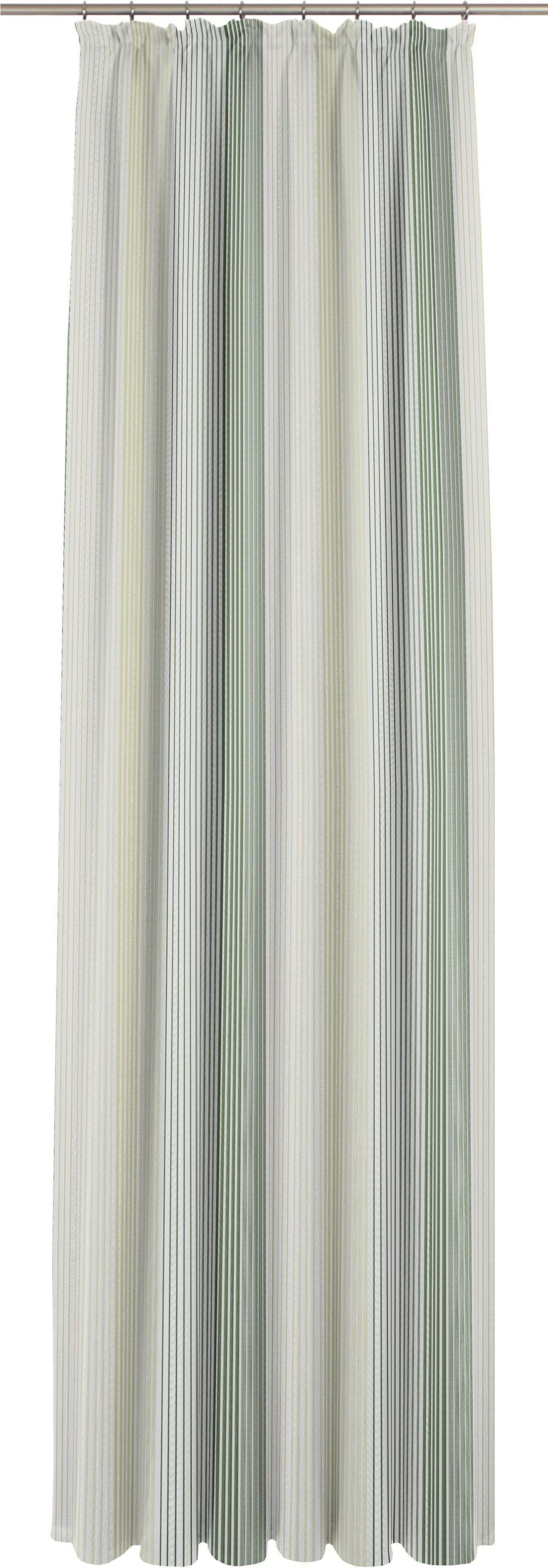 Gardine 28066, Wirth, Faltenband (1 St), halbtransparent, Store - Faltenband 1:3 grün