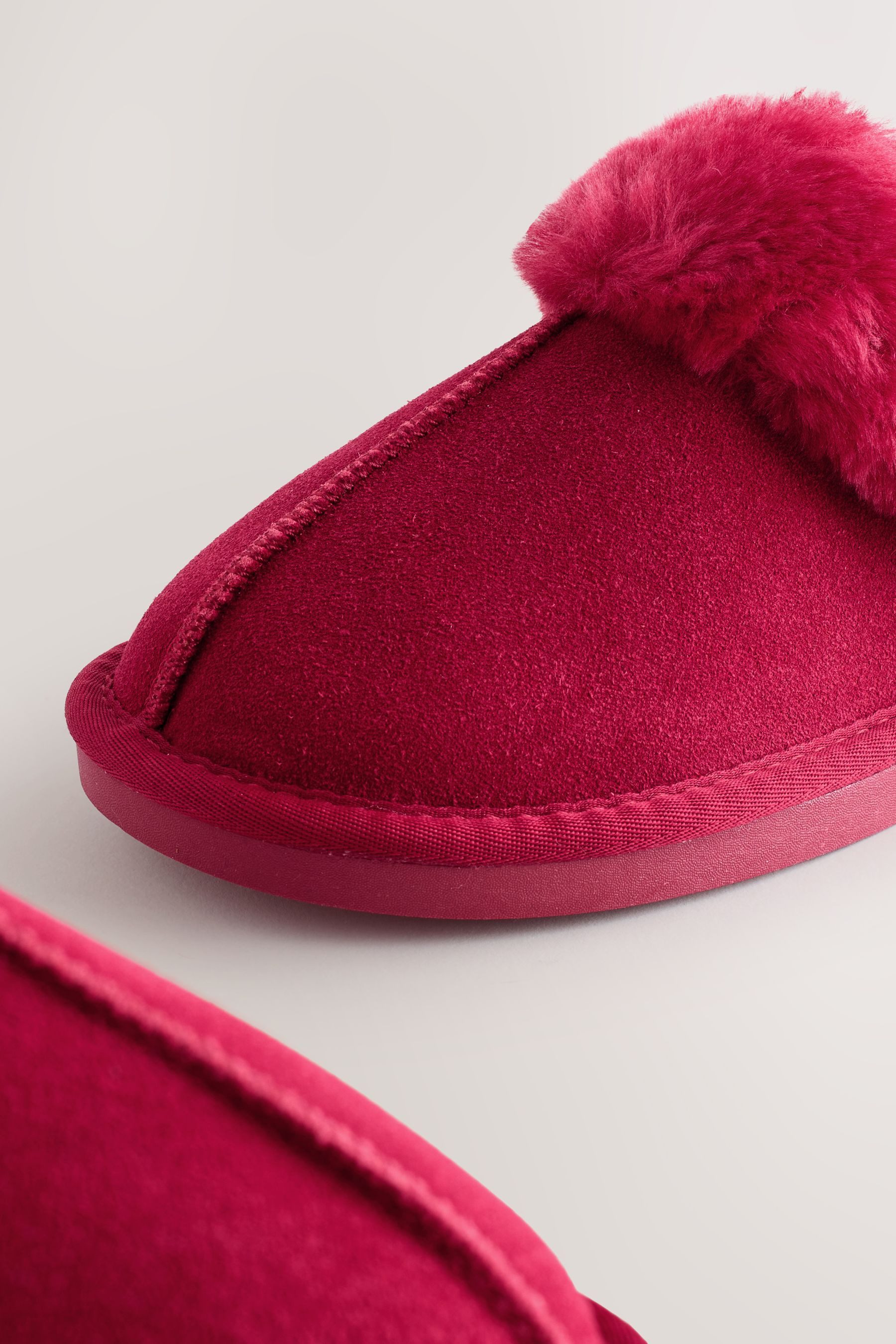 Next Hausschuhe aus Veloursleder mit Kunstfellfutter Hausschuh (1-tlg)