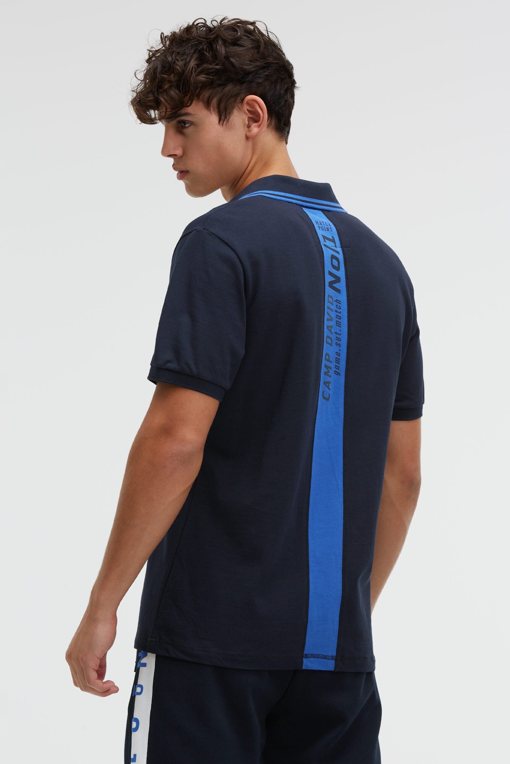 CAMP DAVID Poloshirt mit reflektierenden Details günstig online kaufen